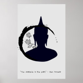 Zen Quote: Wisdom och Meditation Poster