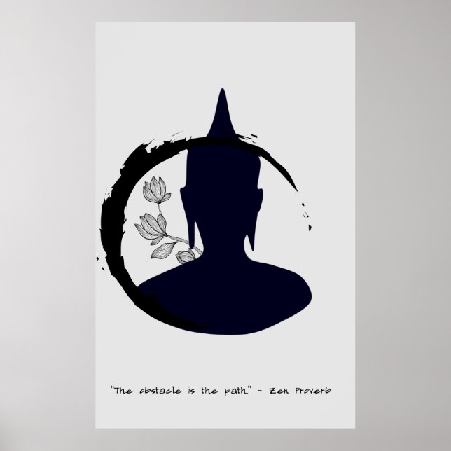 Zen Quote: Wisdom och Meditation Poster (Framsidan)