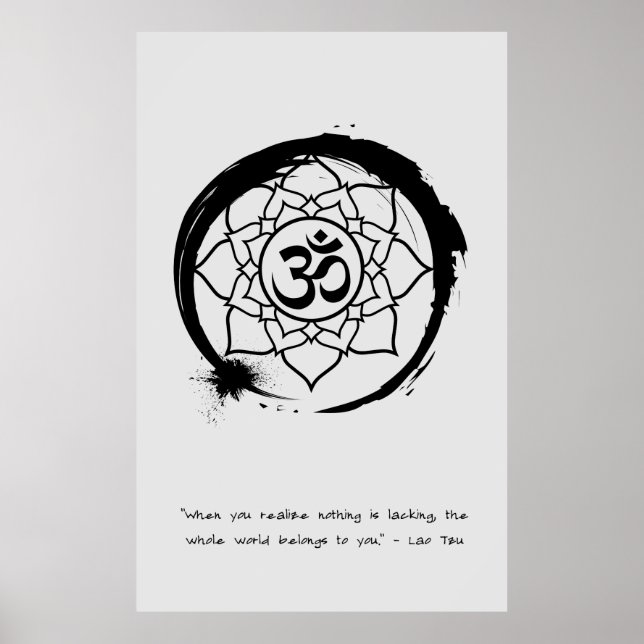 Zen Quote: Wisdom och Meditation Poster (Framsidan)