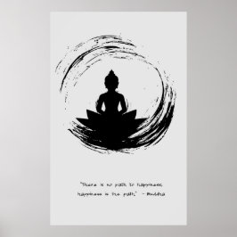 Zen Quote: Wisdom och Meditation Poster