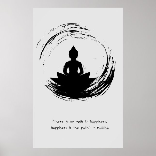 Zen Quote: Wisdom och Meditation Poster (Framsidan)