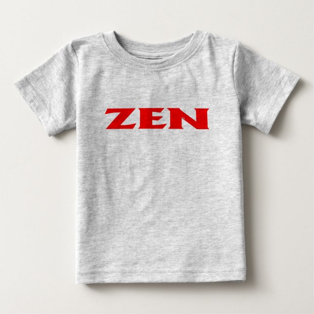 Zen red baby grått T-shirt (Framsida)