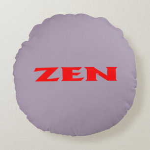 Zen Red grått round poly dekorativ kudde