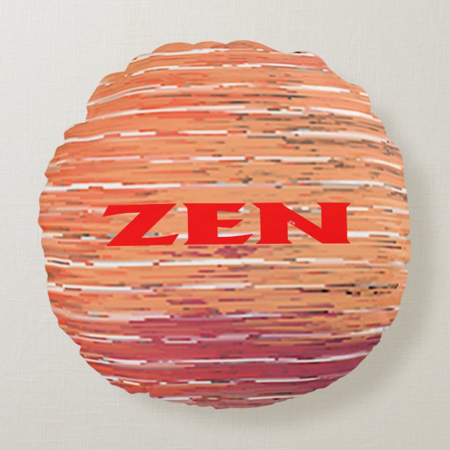Zen Red Reds round poly dekorativ kudde (Framsidan)