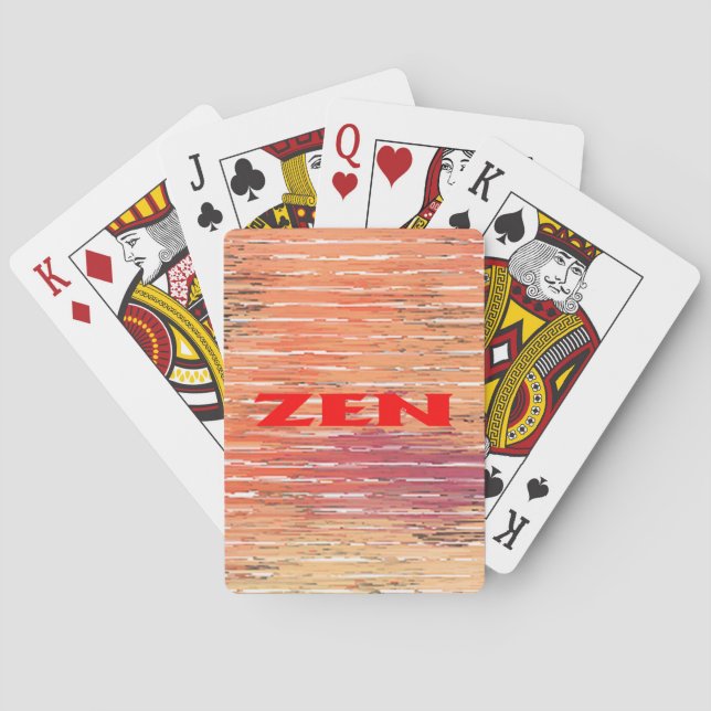 Zen Red Reeds Poker-spelkort Casinokort (Baksidan)