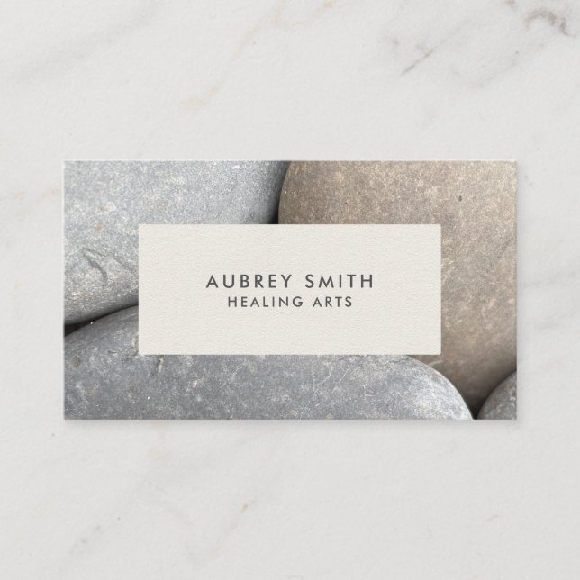 Zen River Sten Healing Affärskort Visitkort (Framsida)