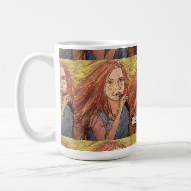 Zen Rocker Girl art Kaffemugg (Vänster)