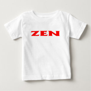 Zen röd baby-vit skjorta t shirt