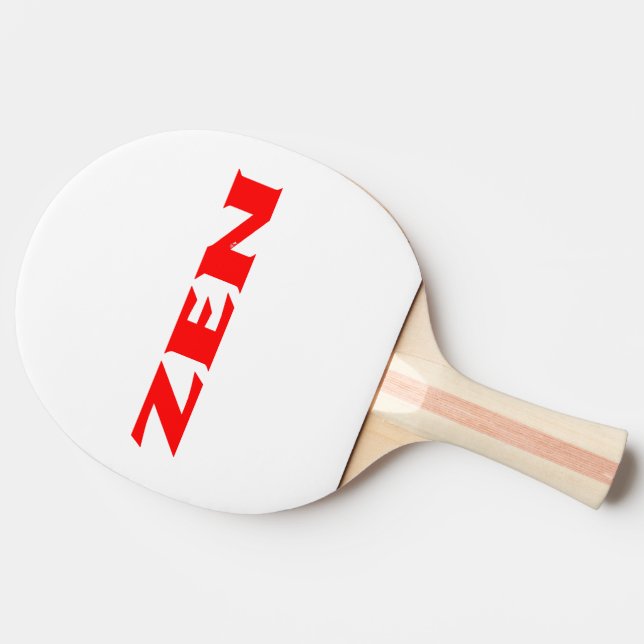 Zen röd, vit pingpongpaddla pingisracket (Sidan)