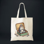 Zen Sardine Yoga Tote Bag Tygkasse<br><div class="desc">Take peace on the go with this Zen Sardine Yoga Tote Bag. This roomy reusable bag shows a sardine calmly sitting cross-legged in a lotus pose inside a vintage sardine tin, surrounded by candles and Zen stones. Perfect for carrying yoga gear, groceries, or daily essentials with a funny twist. Durable...</div>