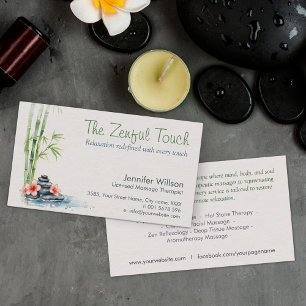 Zen Serenity - Massage Therapist Visitkort