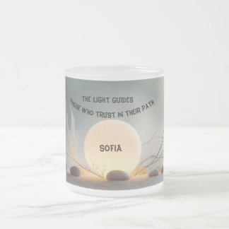 Zen Serenity Minimalist Frosted Mug Frostad Glasmugg