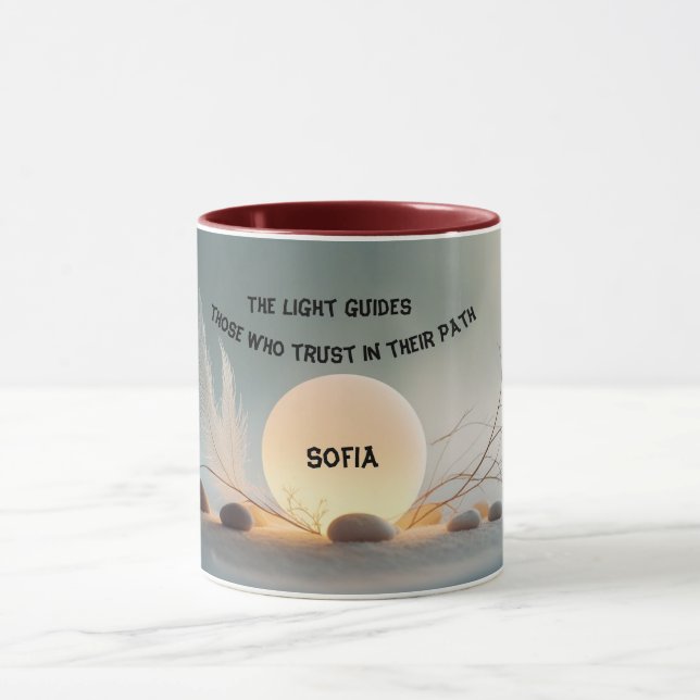 Zen Serenity Minimalist Full Wrap Mug Mugg (Center)