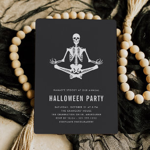 Zen Skeleton Halloween fest Inbjudningar