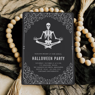 Zen Skeleton Halloween fest Inbjudningar