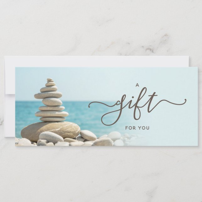 Zen Småstens & Ocean Gift Certificate (Framsida)