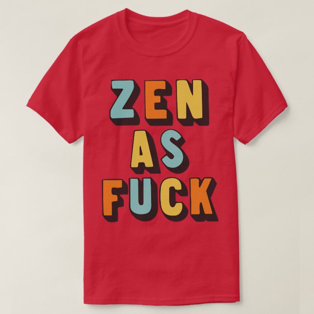 Zen som Retro-typografi, design 3 T Shirt (Design framsida)
