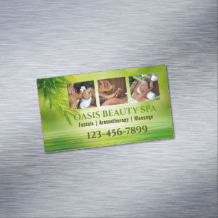 Zen SPA Beauty Salon AromaTherapy Massage Therapy Magnetiska Visitkort