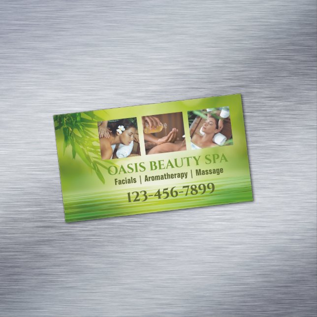 Zen SPA Beauty Salon AromaTherapy Massage Therapy Magnetiska Visitkort (In Situ)