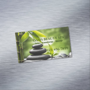 Zen SPA Beauty Salon AromaTherapy Massage Therapy Magnetiska Visitkort
