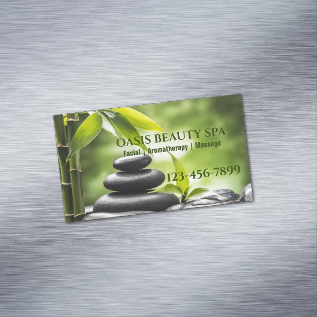 Zen SPA Beauty Salon AromaTherapy Massage Therapy Magnetiska Visitkort (In Situ)