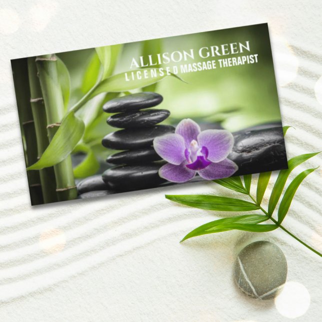 Zen SPA Beauty Salon AromaTherapy Massage Therapy Visitkort (Zen SPA Beauty Salon Aromatherapy Massage Therapy Business Card)