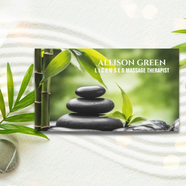 Zen SPA Beauty Salon AromaTherapy Massage Therapy Visitkort (Zen SPA Beauty Salon Aromatherapy Massage Therapy Business Card)