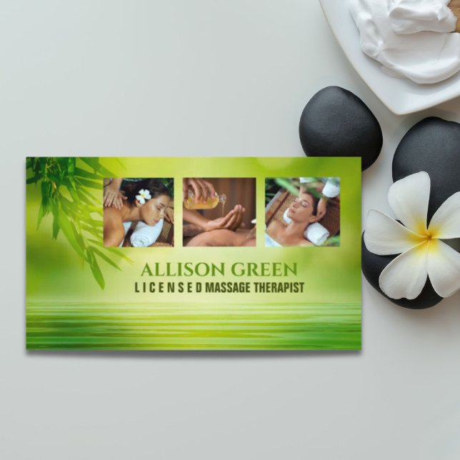 Zen SPA Beauty Salon AromaTherapy Massage Therapy Visitkort (Zen SPA Beauty Salon Aromatherapy Massage Therapy Business Card)