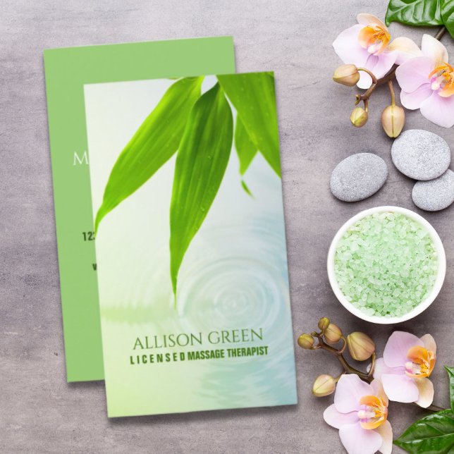 Zen SPA Beauty Salon AromaTherapy Massage Therapy Visitkort (Zen SPA Beauty Salon Aromatherapy Massage Therapy Business Card)