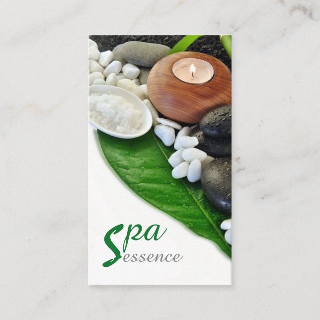 Zen Spa Hälsa-massage Aromaterapi Visitkort (Framsida)