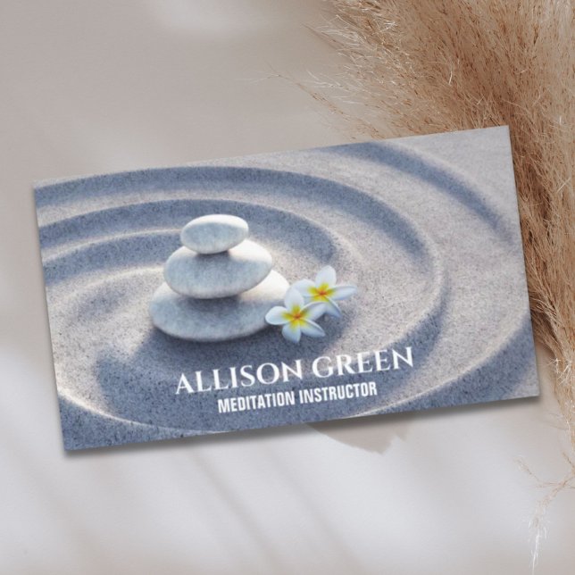 Zen SPA-massage Therapy Yoga Instructor Meditation Visitkort (Zen SPA Massage Therapy Yoga Instructor Meditation Business Card)
