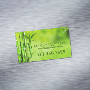 Zen SPA Salon Aromaterapi Massage Therapist Magnetiska Visitkort