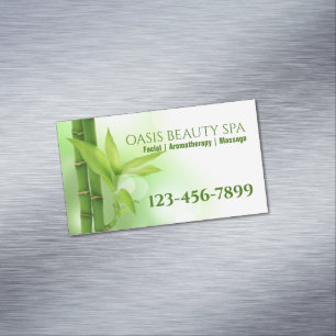 Zen SPA Salon Aromaterapi Massage Therapist Magnetiska Visitkort