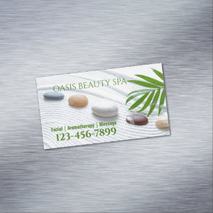 Zen SPA Salon Aromaterapi Massage Therapist Magnetiska Visitkort