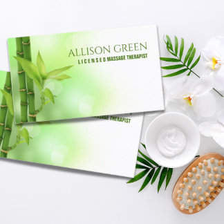Zen SPA Salon Aromaterapi Massage Therapist Visitkort