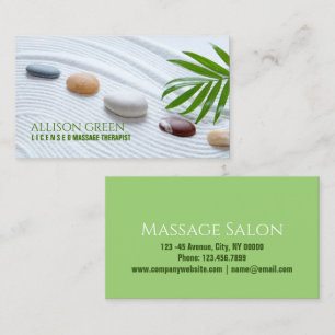 Zen SPA Salon Aromaterapi Massage Therapist Visitkort