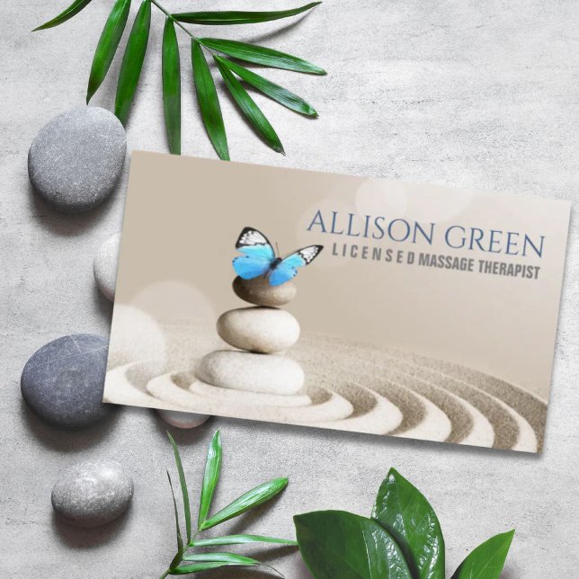 Zen SPA Salon AromaTherapy Massage Therapy Visitkort (Zen SPA Salon Aromatherapy Massage Therapy Business Card)