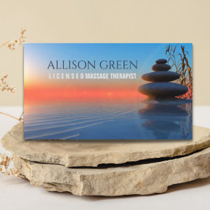 Zen SPA Salon Massage Therapy Meditation Yoga Visitkort