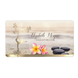 Zen-stenar, Blommor, Guld Träd Kvinnor Siluett Fraktsedel