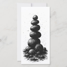 Zen Stenröse – Minimalistisk Ritualinbjudan
