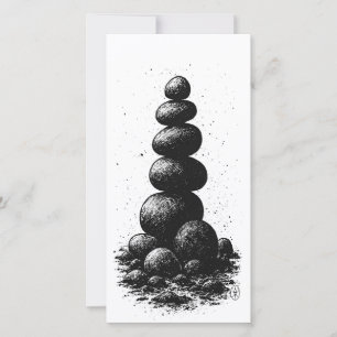 Zen Stenröse – Minimalistisk Ritualinbjudan