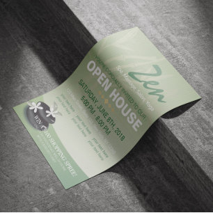 ZEN Stone Bamboo YOGA SPA Massagesalong Öppet Hus Reklamblad