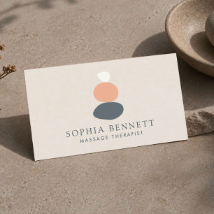 Zen Stone Massage Terapeut Visitkort