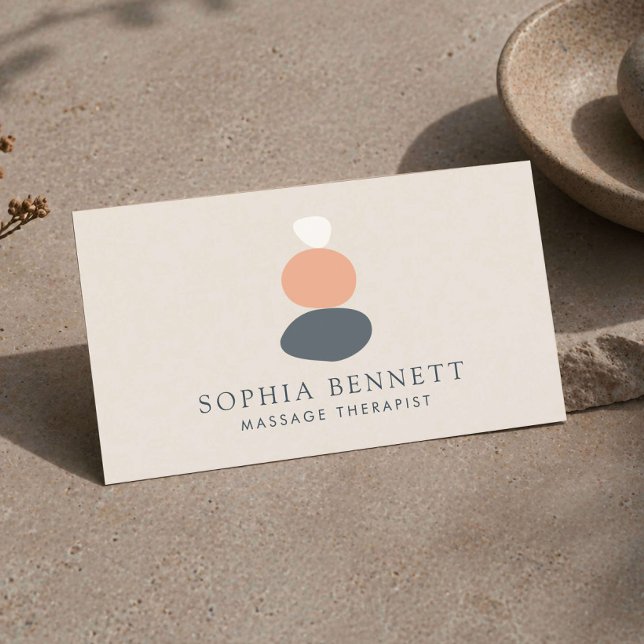 Zen Stone Massage Terapeut Visitkort (Skapare uppladdad)