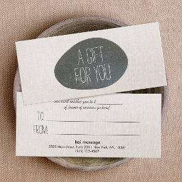 Zen Stone-massage Therapist Gift-certifikat