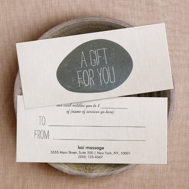 Zen Stone-massage Therapist Gift-certifikat (Skapare uppladdad)