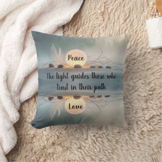 Zen Stone Meditation Spiritual Throw Pillow Kudde