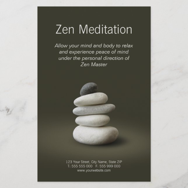 Zen Stones flyer (Framsidan)