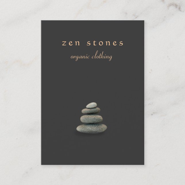 Zen Stones Holistic Healer och Natural Medicine Visitkort (Framsida)