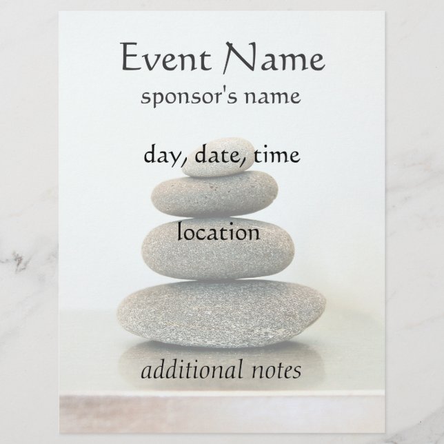 Zen Stones Holistic Healing Arts Flyer (Framsidan)